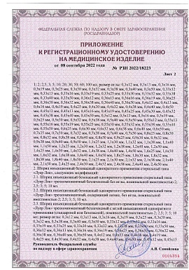 Регистрационное удостоверение №РЗН 2022/18223 лист 3